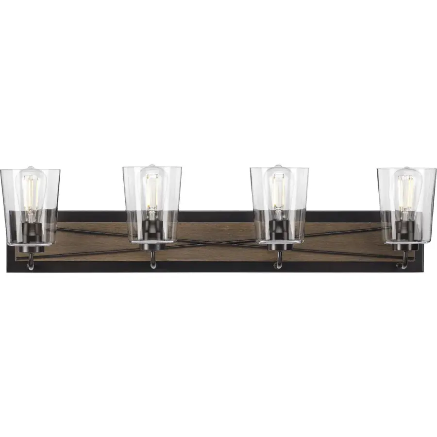 Briarwood Four-Light Clear Glass Bath Vanity Light - Image 1