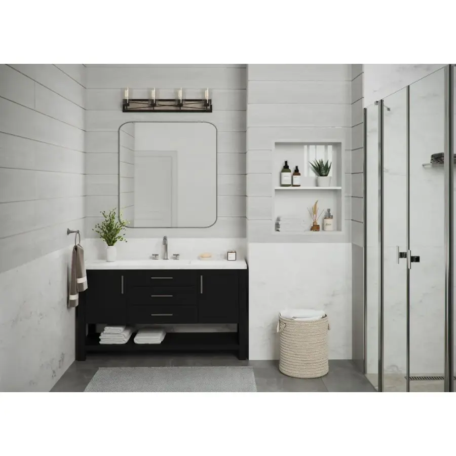 Farmhouse Charm Meets Modern Functionality for Spacious Bathrooms - Image 3