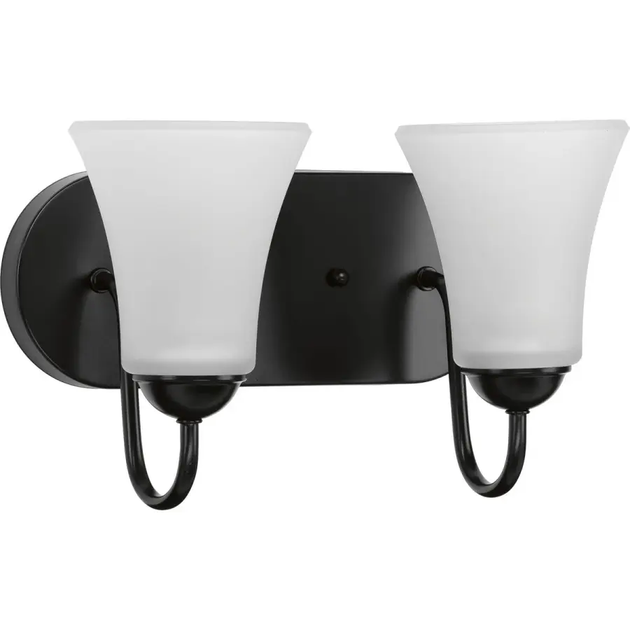 Classic Collection Two-Light Etched Glass Bath Vanity Light - Image 1