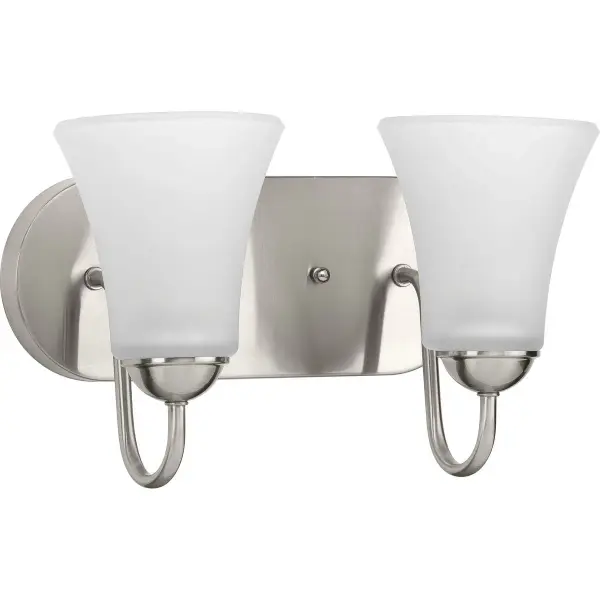 This traditional vanity light combines elegant etched glass shades with a sophisticated black finish, delivering soft, diffused illumination perfect for bathroom grooming tasks. JA8 compliant for energy efficiency. - alternate view