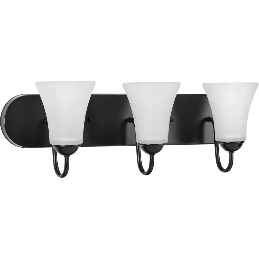 Classic Collection Three-Light Etched Glass Bath Vanity Light - Image 2