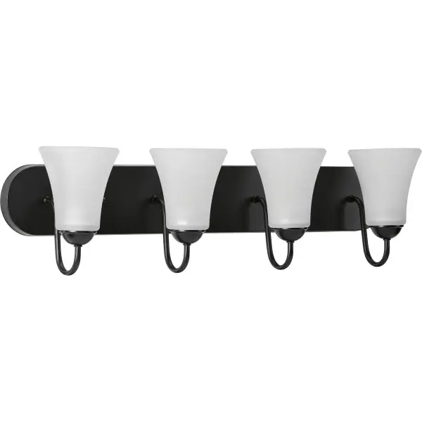 Classic Collection Four-Light Etched Glass Bath Vanity Light - Image 2