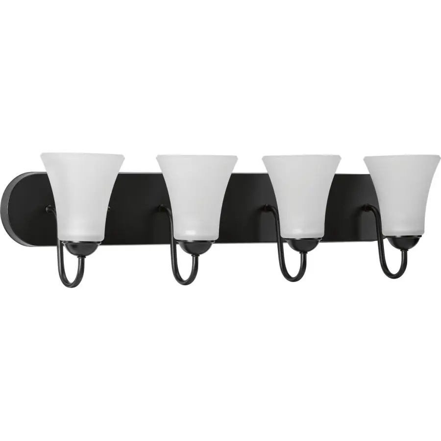 Classic Collection Four-Light Etched Glass Bath Vanity Light - Image 2