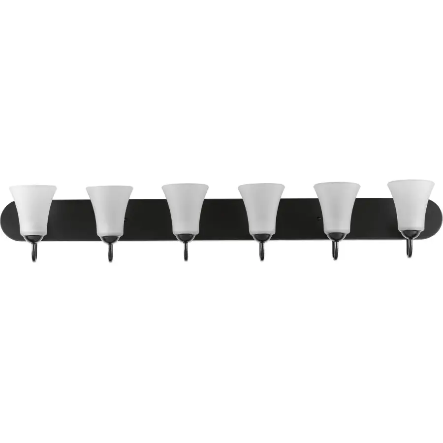 Classic Collection Six-Light Etched Glass Bath Vanity Light - Image 1