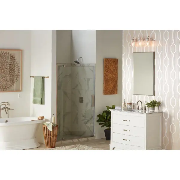 Bowman Three-Light Clear Chiseled Glass Bath Vanity Light - Image 3