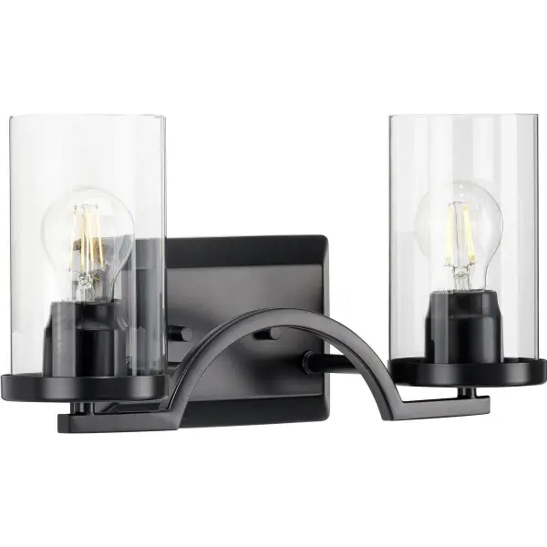 Lassiter Two-Light Clear Glass Bath Vanity Light - Image 1