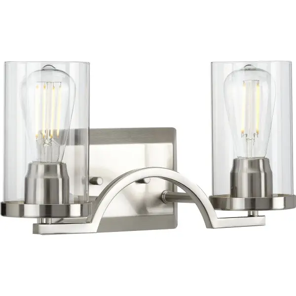 Lassiter Two-Light Clear Glass Bath Vanity Light - Image 2