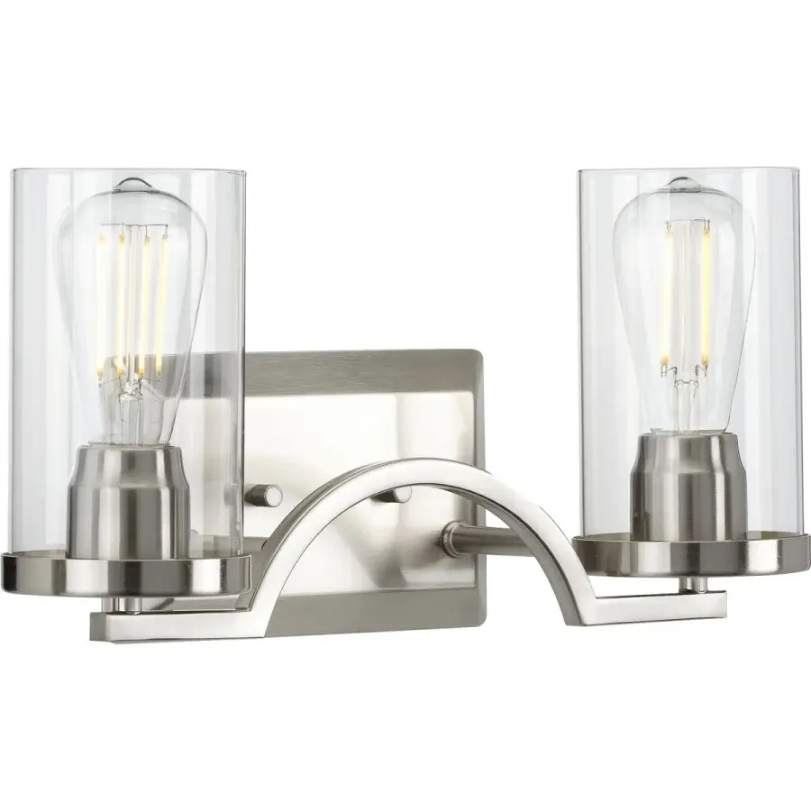 Lassiter Two-Light Clear Glass Bath Vanity Light - Image 2