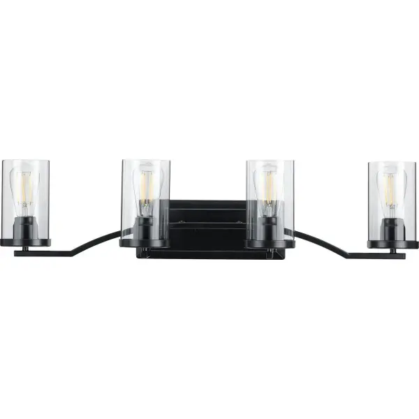 Lassiter Four-Light Clear Glass Bath Vanity Light - Image 2