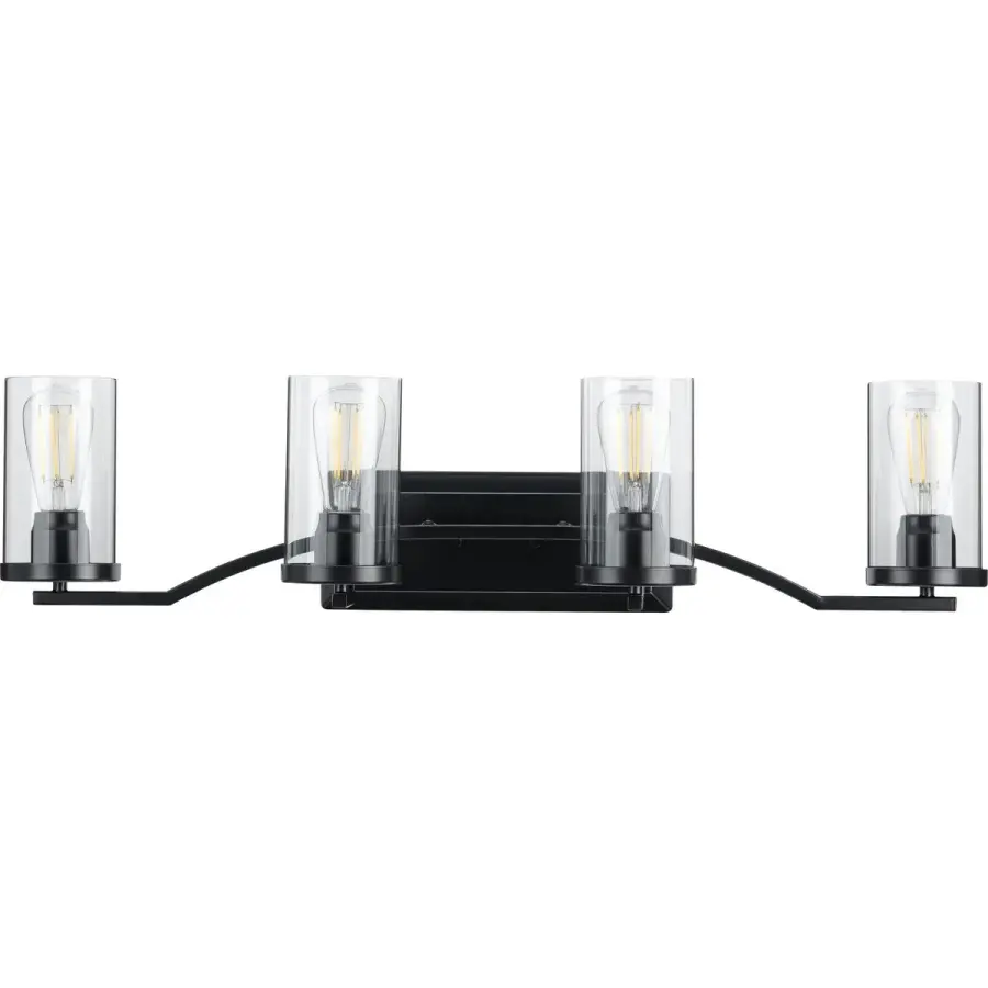 Lassiter Four-Light Clear Glass Bath Vanity Light - Image 2