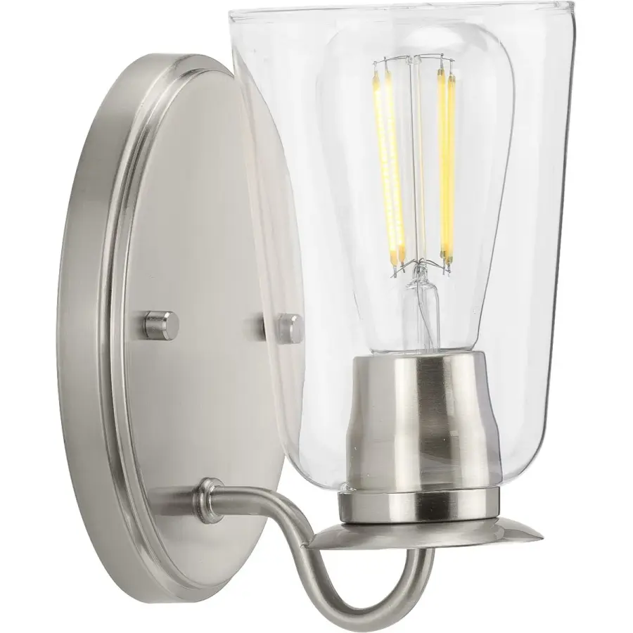 Durrell One-Light Clear Glass Bath Vanity Light - Image 1