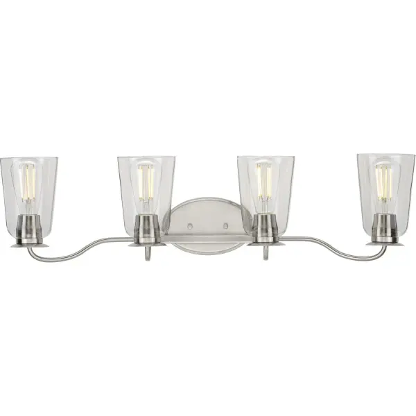 Durrell Four-Light Clear Glass Bath Vanity Light - Image 1