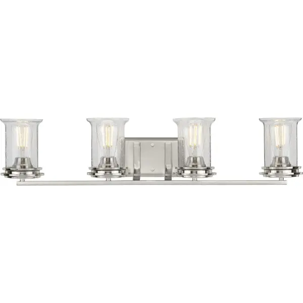 Winslett Four-Light Clear Seeded Glass Bath Vanity Light - Image 2
