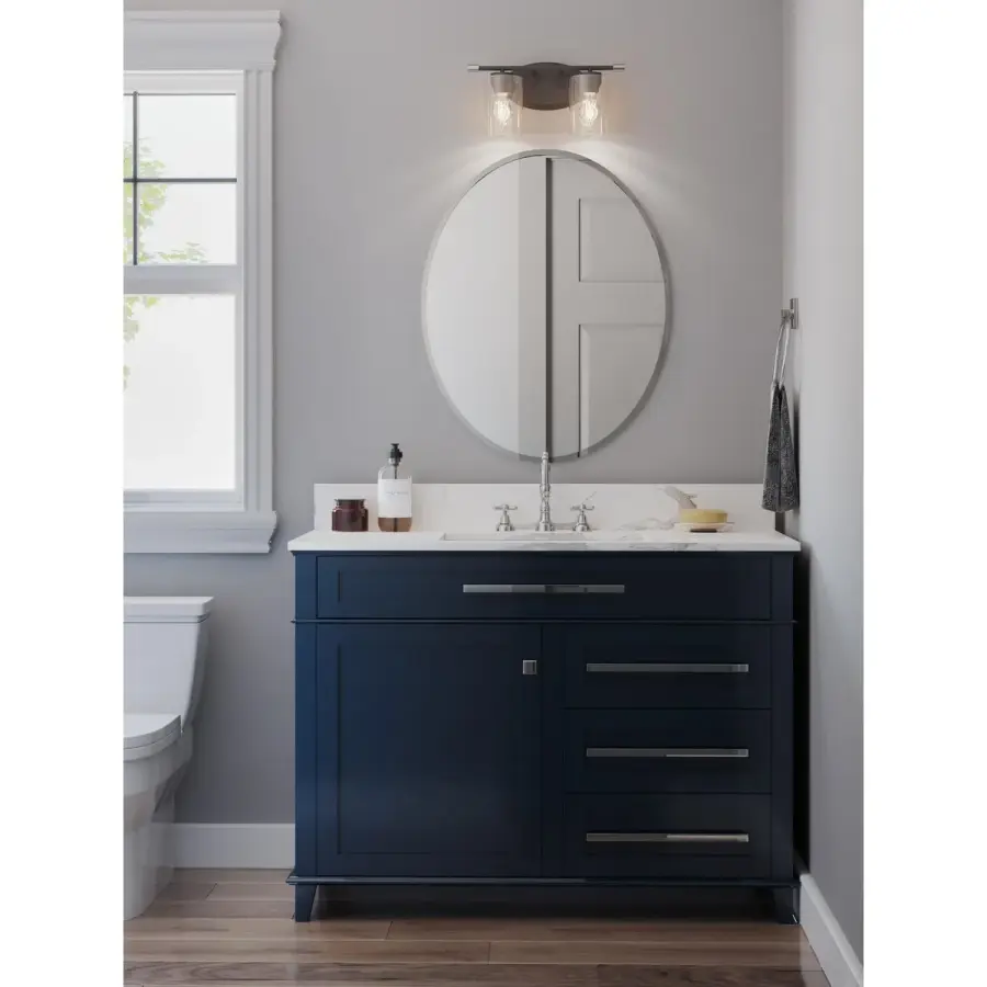 Riley Two-Light Clear Glass Bath Vanity Light - Image 5