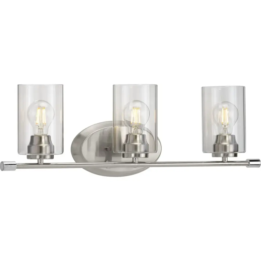 Riley Three-Light Clear Glass Bath Vanity Light - Image 1