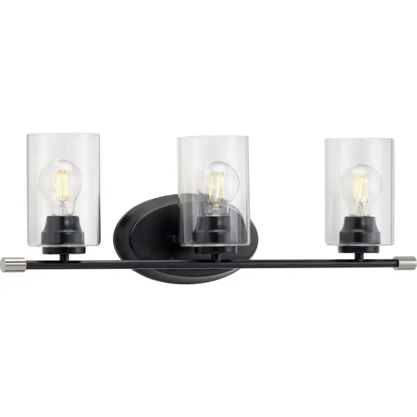 Riley Three-Light Clear Glass Bath Vanity Light - Image 2