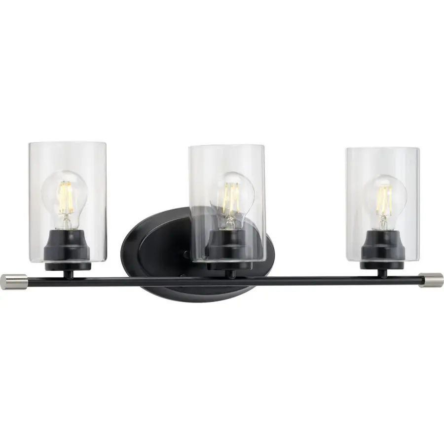 Riley Three-Light Clear Glass Bath Vanity Light - Image 2