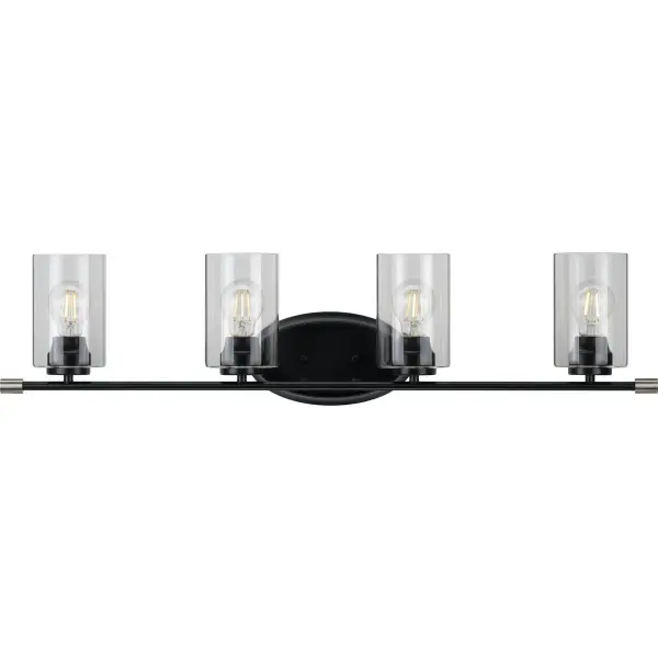 Riley Four-Light Clear Glass Bath Vanity Light - Image 1