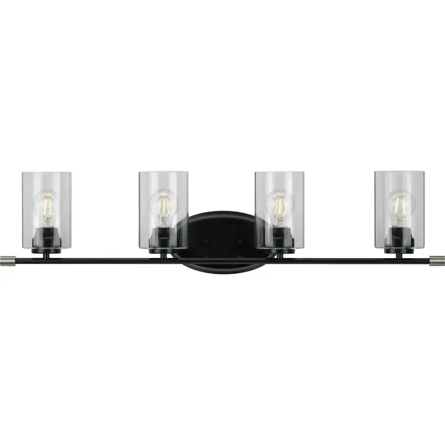 Riley Four-Light Clear Glass Bath Vanity Light - Image 1