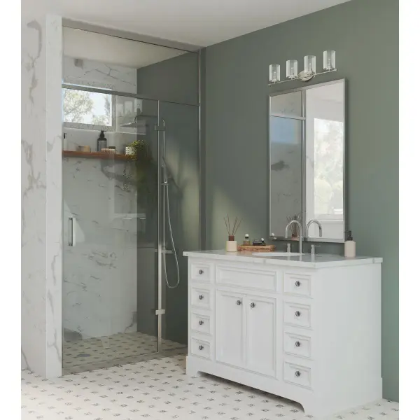 Riley Four-Light Clear Glass Bath Vanity Light - Image 4