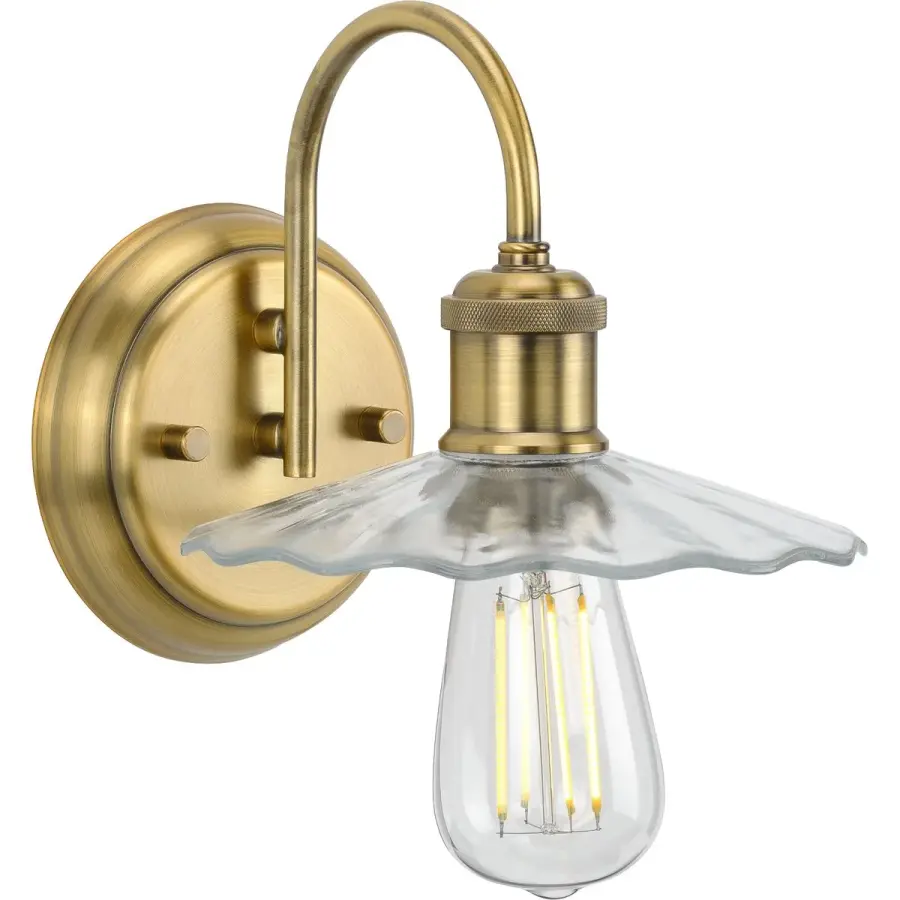 Fayette One-Light Clear Glass Bath Vanity Light - Image 2