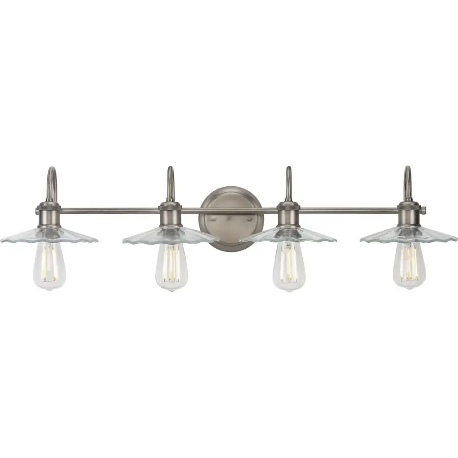 Fayette Four-Light Clear Glass Bath Vanity Light