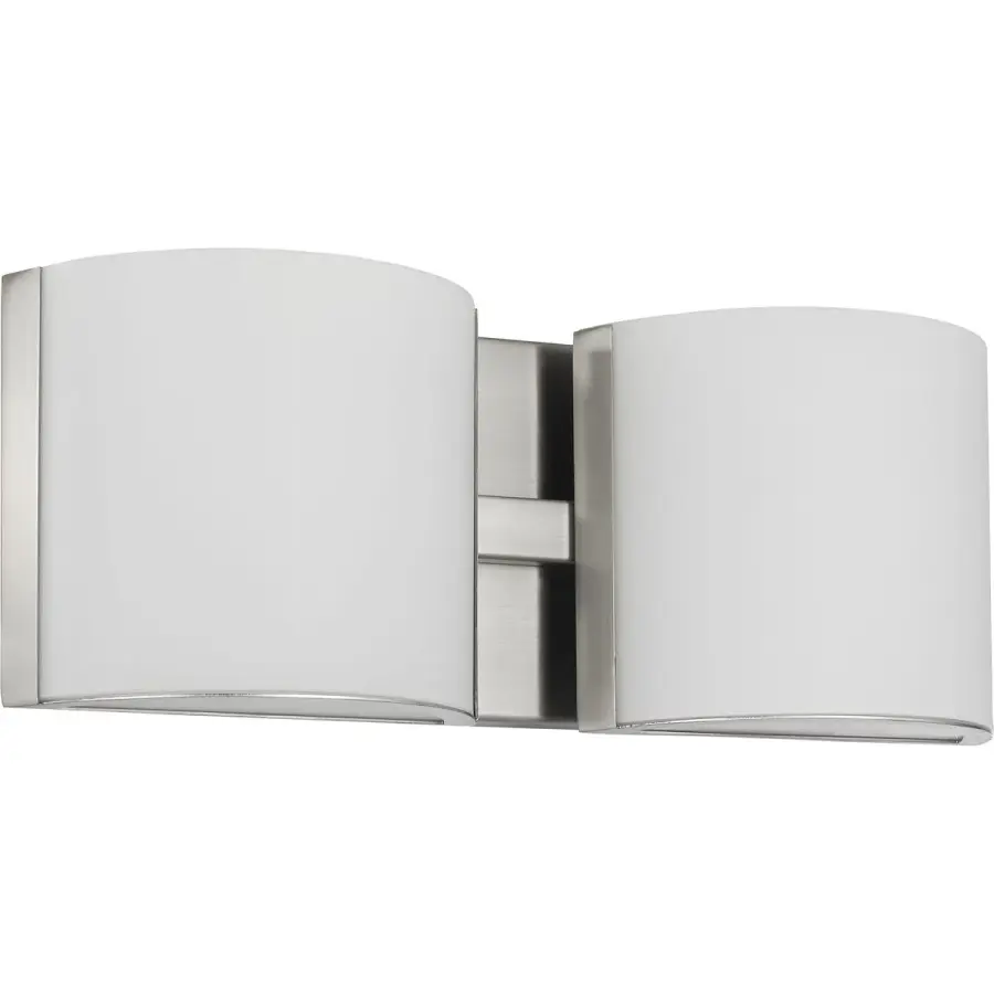 Arch LED Two-Light Etched Glass Bath Vanity Light