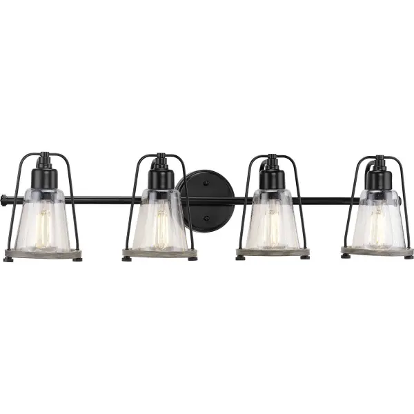 Conway Collection Four-Light Clear Seeded Bath Vanity Wall Light - Image 2