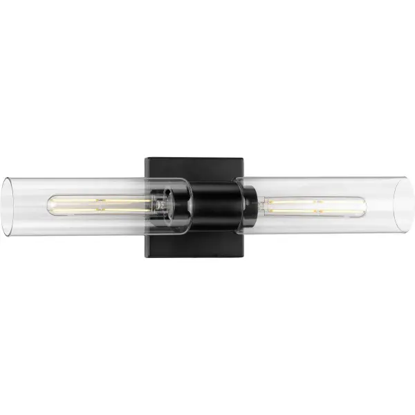 Clarion Two-Light Clear Glass Bath Vanity Light - Image 4