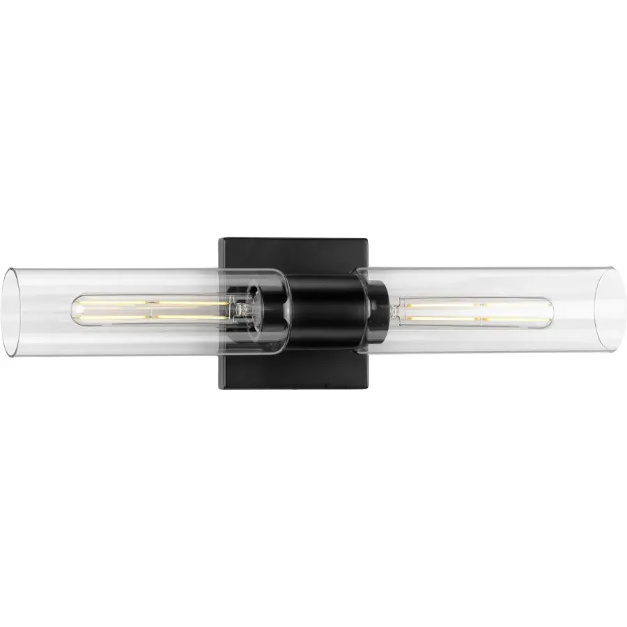 Clarion Two-Light Clear Glass Bath Vanity Light - Image 4