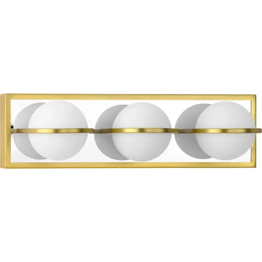 Pearl LED Three-Light Opal Glass Bath Vanity Light - Image 1