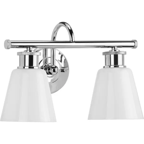 Ashford Two-Light Opal Glass Bath Vanity Light - Image 1