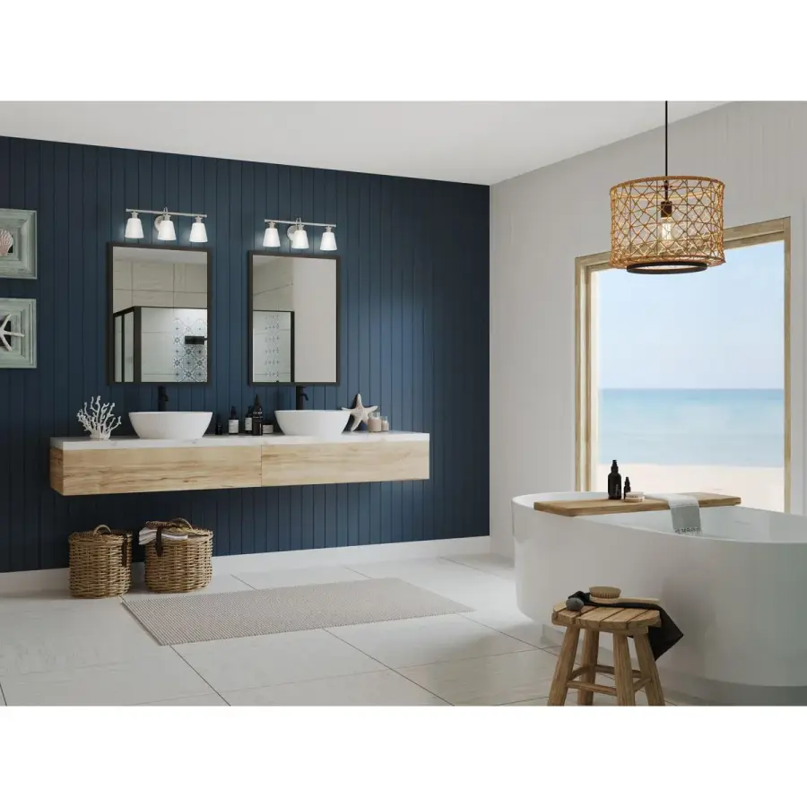 Ashford Three-Light Opal Glass Bath Vanity Light - Image 3