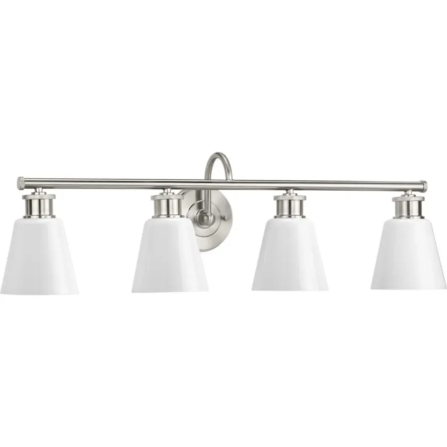 Ashford Four-Light Opal Glass Bath Vanity Light - Image 1