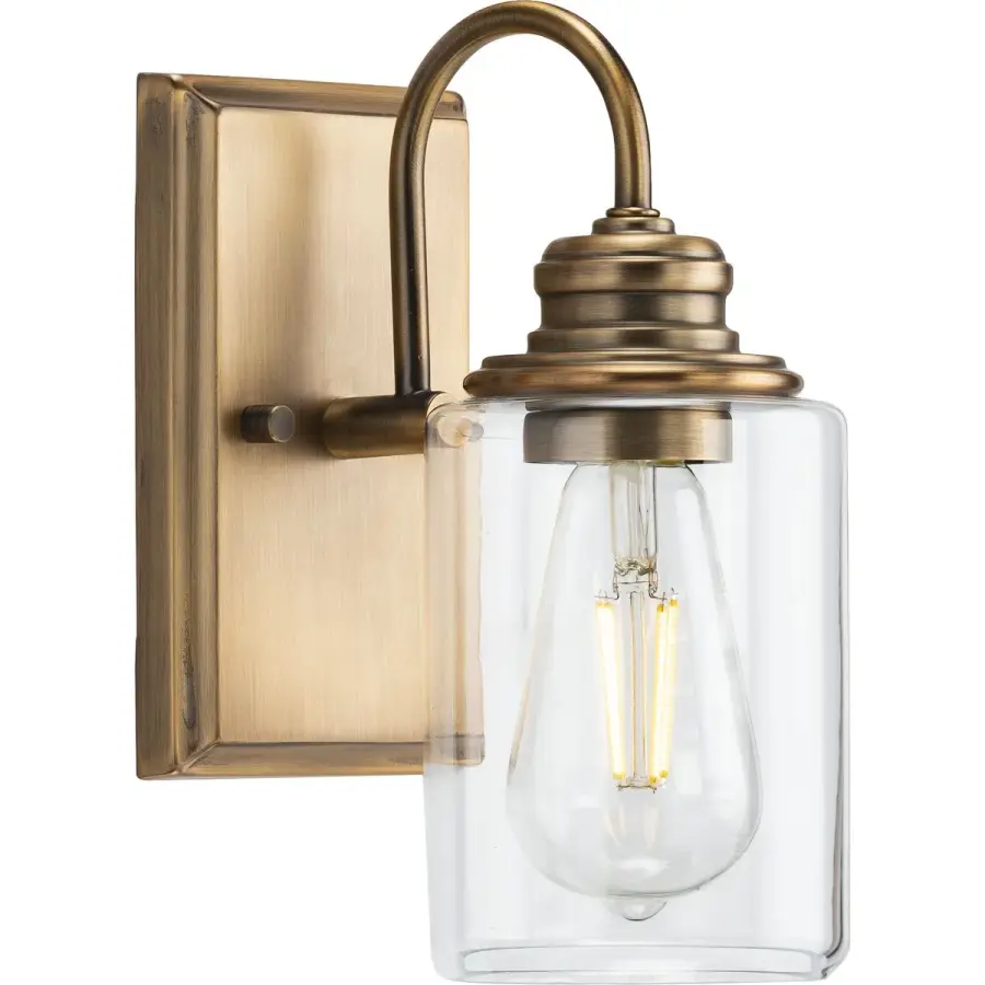 Aiken One-Light Clear Glass Bath Vanity Light - Image 2