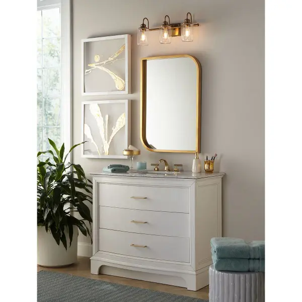 Aiken Three-Light Clear Glass Bath Vanity Light - Image 5