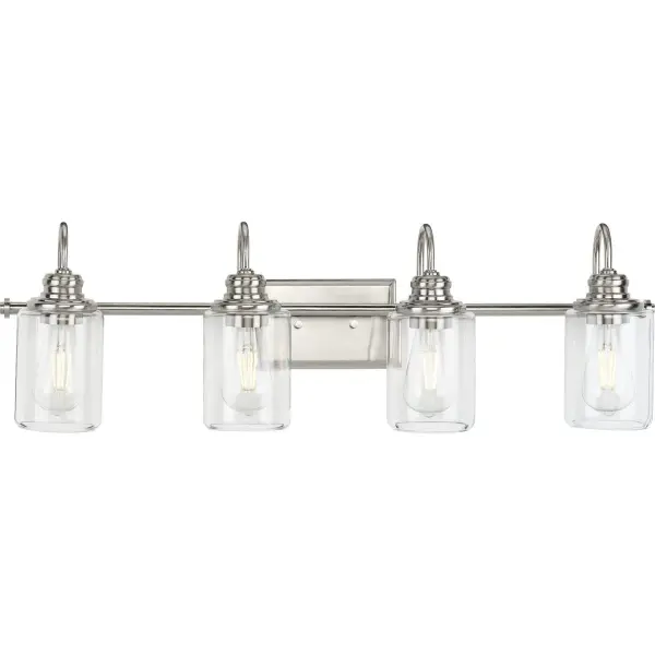 Aiken Four-Light Clear Glass Bath Vanity Light - Image 2