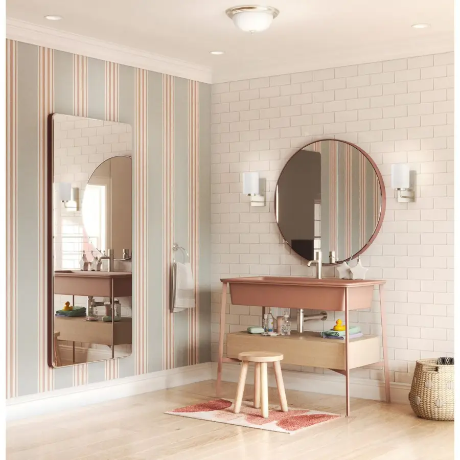 Merry One-Light Etched Glass Bath Vanity Light - Image 6