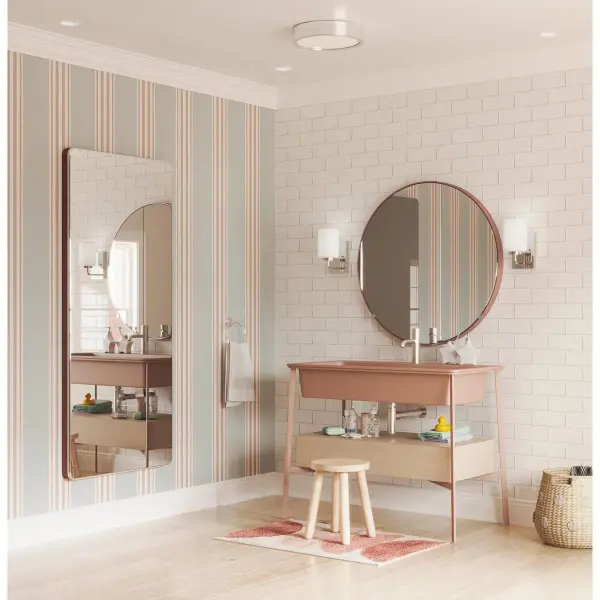 Merry One-Light Etched Glass Bath Vanity Light - Image 5