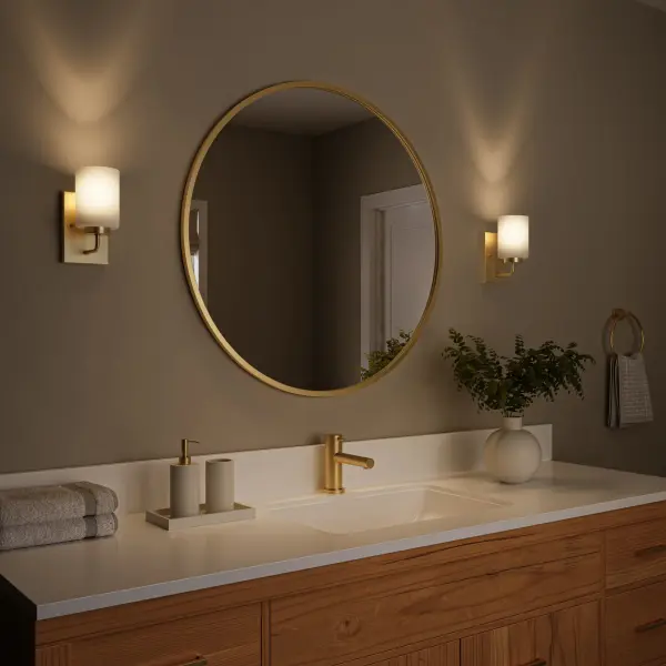 Merry One-Light Etched Glass Bath Vanity Light - Image 9