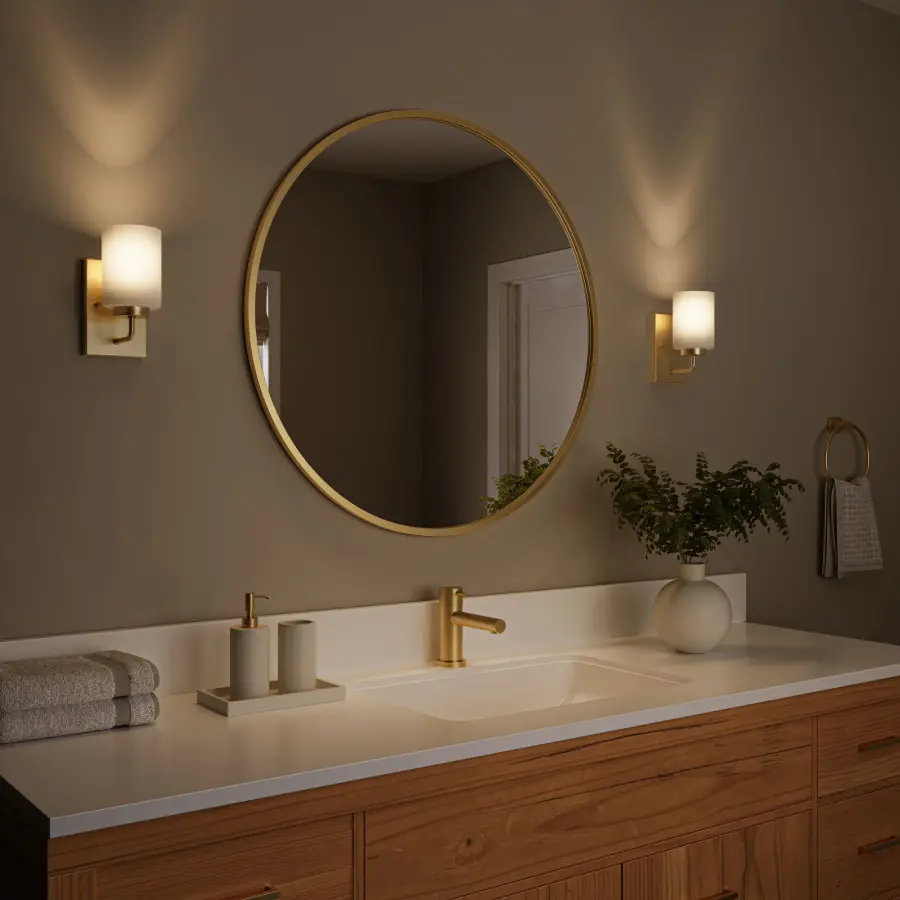 Merry One-Light Etched Glass Bath Vanity Light - Image 9