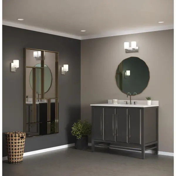 Merry Two-Light Etched Glass Bath Vanity Light - Image 5