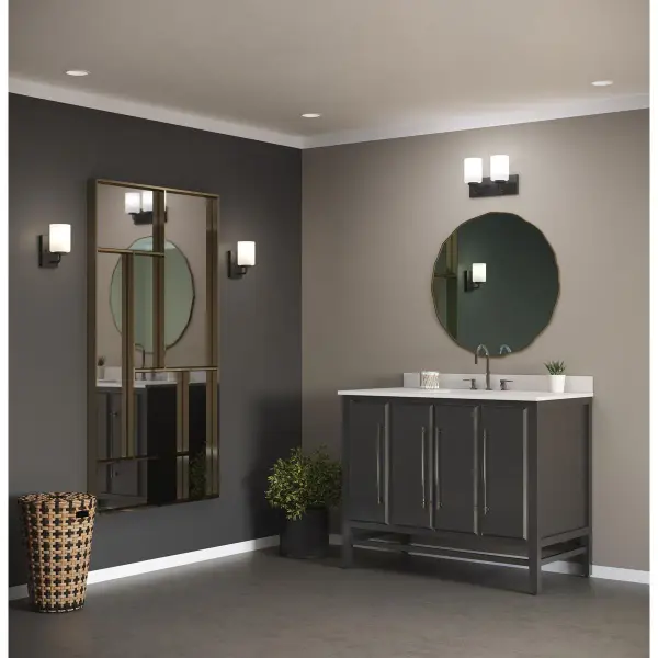 Merry Two-Light Etched Glass Bath Vanity Light - Image 6