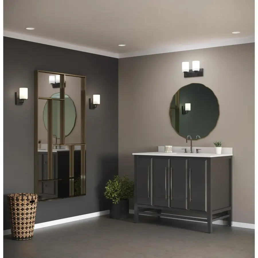 Merry Two-Light Etched Glass Bath Vanity Light - Image 6