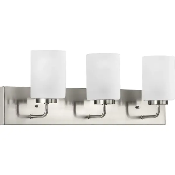 Merry Collection Three-Light Etched Glass Bath Vanity Wall Light - Image 3