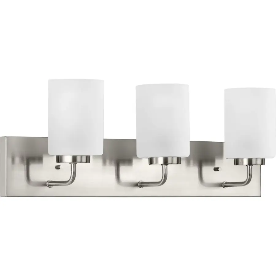 Merry Collection Three-Light Etched Glass Bath Vanity Wall Light - Image 3