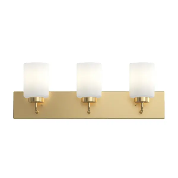 Merry Collection Three-Light Etched Glass Bath Vanity Wall Light - Image 12