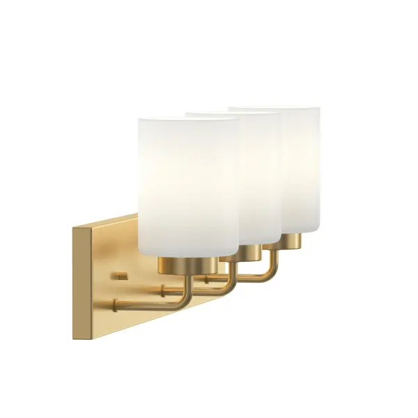 Merry Collection Three-Light Etched Glass Bath Vanity Wall Light - Image 13