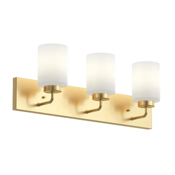 Merry Collection Three-Light Etched Glass Bath Vanity Wall Light - Image 7
