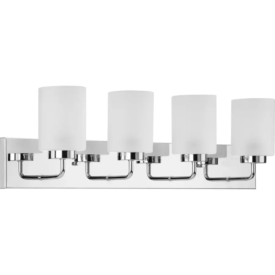 Merry Collection Four-Light Etched Glass Bath Vanity Wall Light - Image 2